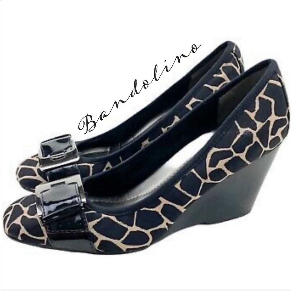 Bandolino Womens Animal Print Wedge Heel